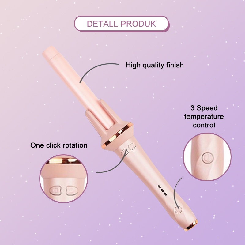 Catokan Keriting Keramik Otomatis Libra Hair Styler Curly Automatic Hair Curler 28mm Curly, Keriting, Wavy