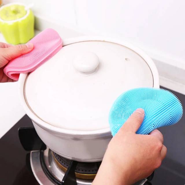 Spon Silikon Alat Cuci Piring Serbaguna