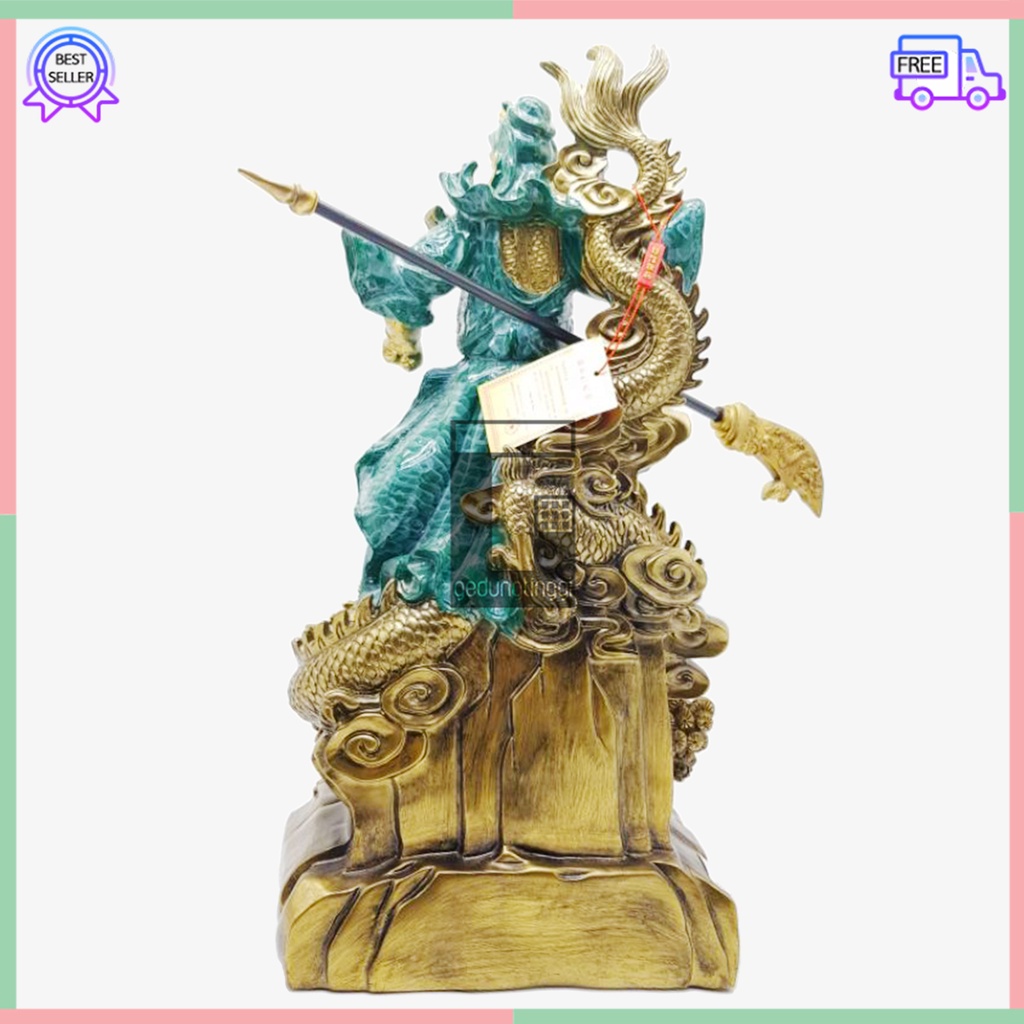 Pajangan Patung Hiasan Hadiah Kado Meja Kantor Dewa Kwan Kong Guan Guang Yu Bumi Maitreya Fengshui Fengsui Feng Shui Rejeki Hok Meja Altar Sembahyang Emas Gold Kuningan Batu Giok Resin Bodhi Rupang Gelang Tasbih Buddha Budha Amitabha Statue Necklace Besar