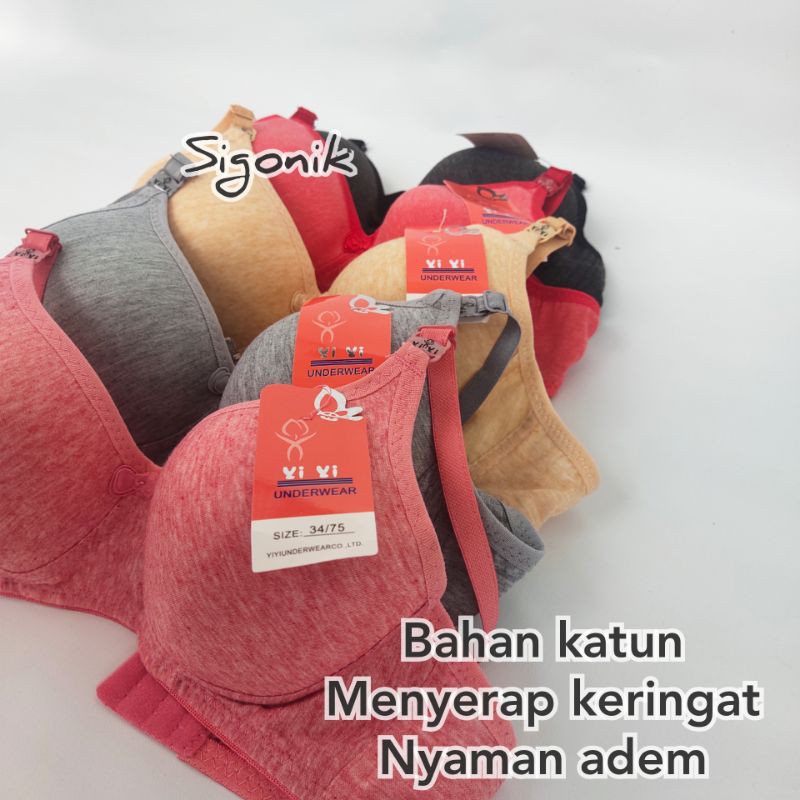 Bra BH Yiyi Wanita Perempuan Dewasa Remaja Cewek 32 34 36 38 Cup Busa Motif Polos Murah Adem