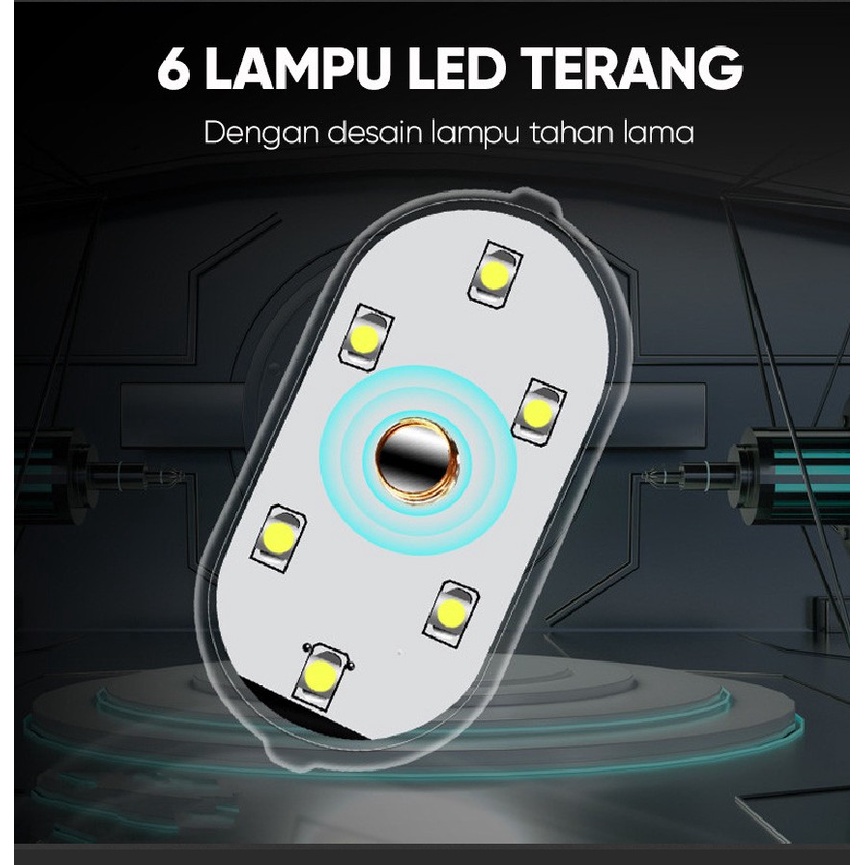 Lampu Plafon Mobil Lampu Sensor Sentuh Mobil 6 LED USB Lampu Kabin Interior Mobil Lampu Baca Lampu Laci Lampu Lemari Lampu Armrest Lampu Tangga Lampu Darurat