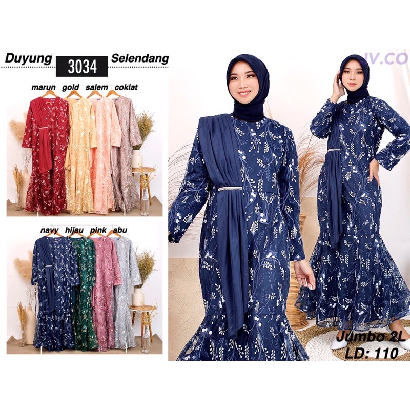 GAMIS BRUKAT / GAMIS TILE (3034 DUYUNG SELENDANG)