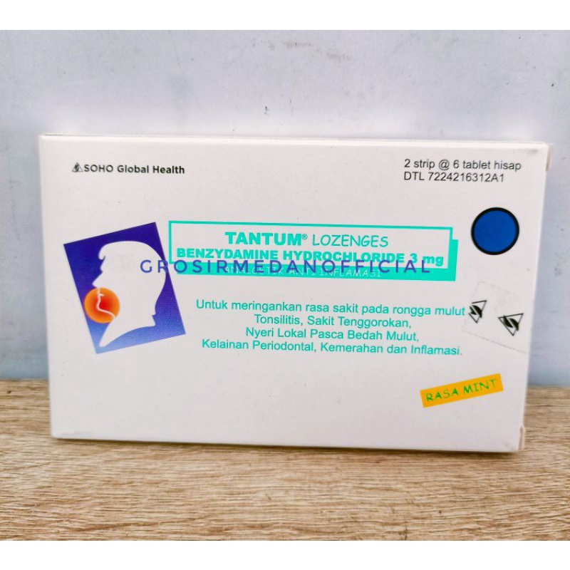 TANTUM LOZENGES 12 TABLET - SAKIT RONGGA MULUT DAN TENGGOROKAN