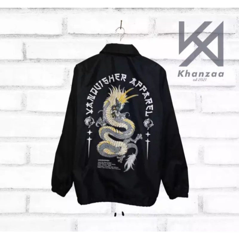 jaket coach pria naga hitam / jaket coach pria murah / jaket parasut keren