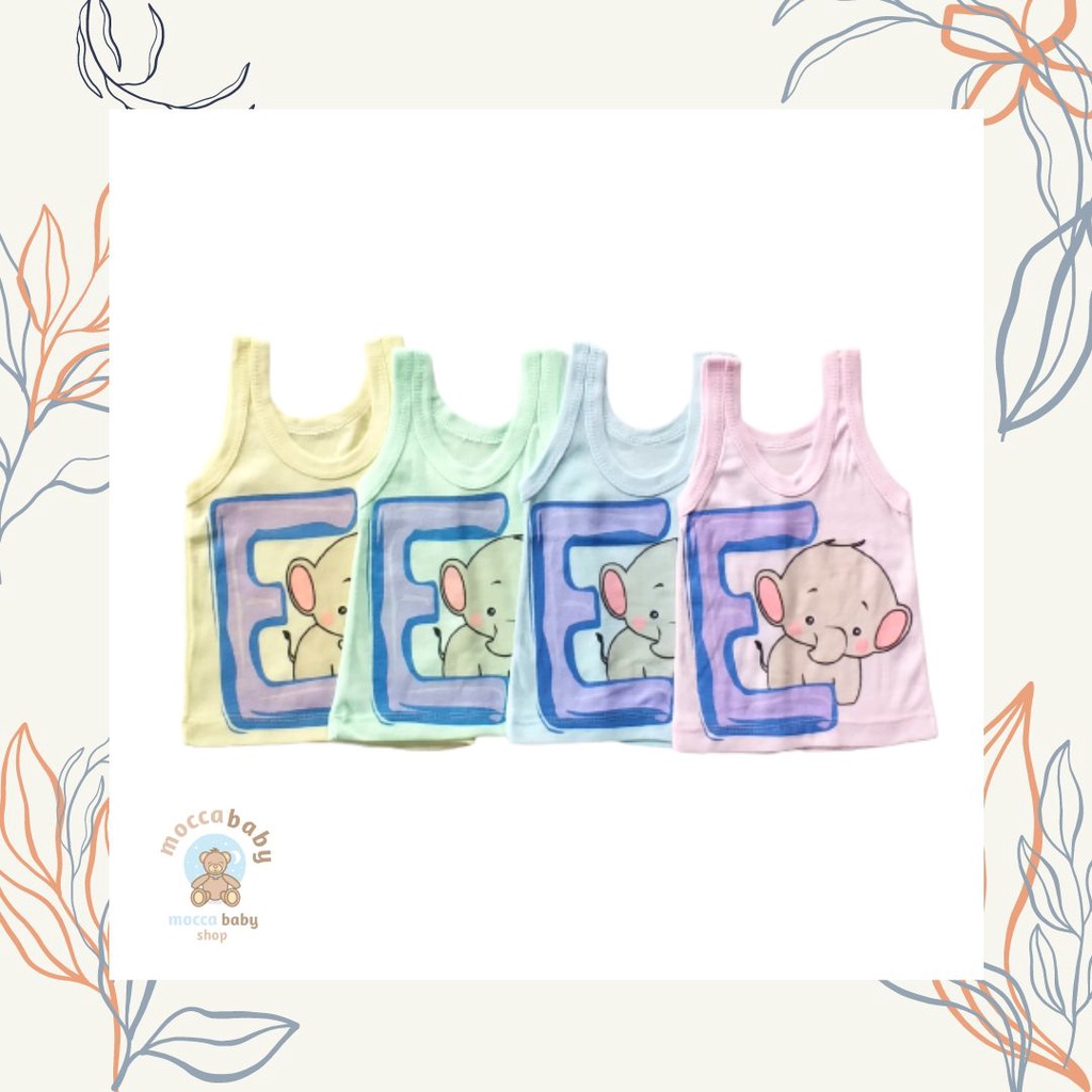 MBSS - SINGLET MOTIF WARNA Harian Karakter Anak Kids SIZE 0-3 Tahun / Kaos Dalam Motif Kartun Unisex SS4