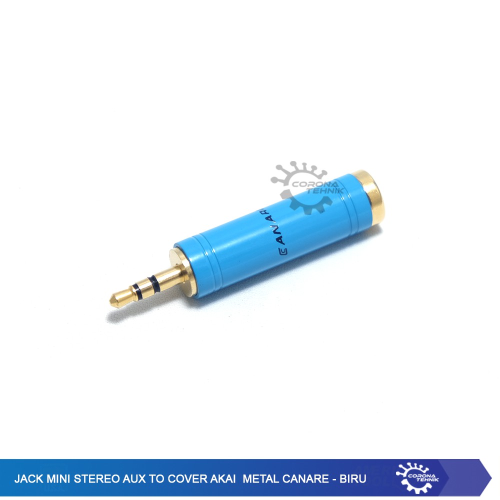 AUX to Cover Akai Metal Canare - Jack Mini Stereo - Biru