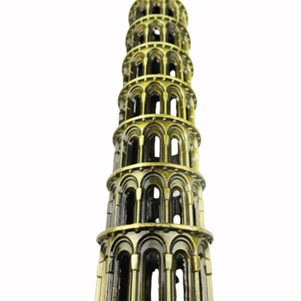 R-FLOWER Condong Menara Pisa Patung Hadiah Souvenir Kerajinan Tangan Dekorasi Ornamen Desktop