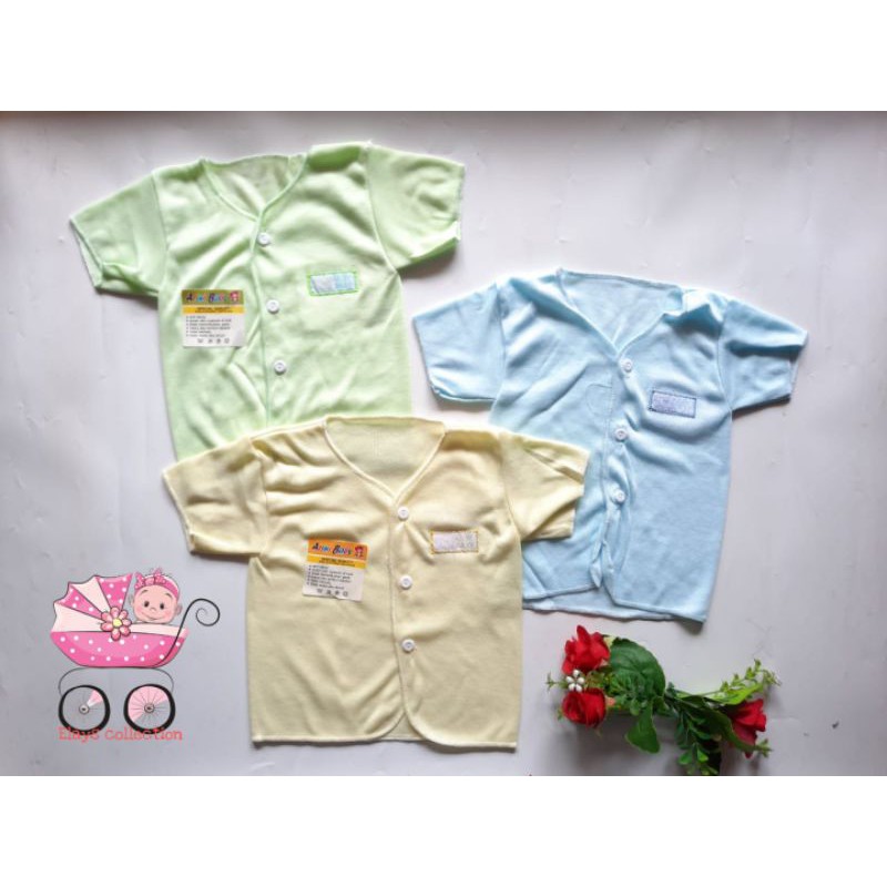 BAJU BAYI_NEWBORN// KANCING POLOS PENDEK//DAFFA (1 pcs)