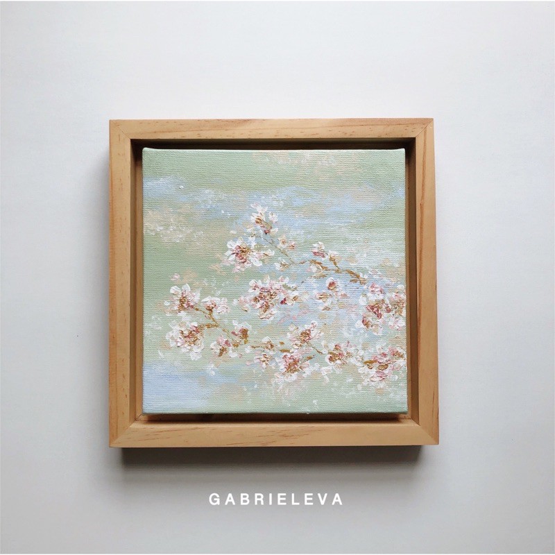 

Gabrieleva Studio | Cherry Blossom - Acrylic painting on canvas / lukisan kanvas / lukisan asli