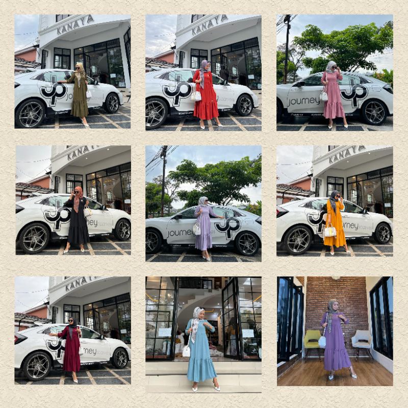 Riana Tunik/Riana Dress ori by Journey Scarves (bisa COD)