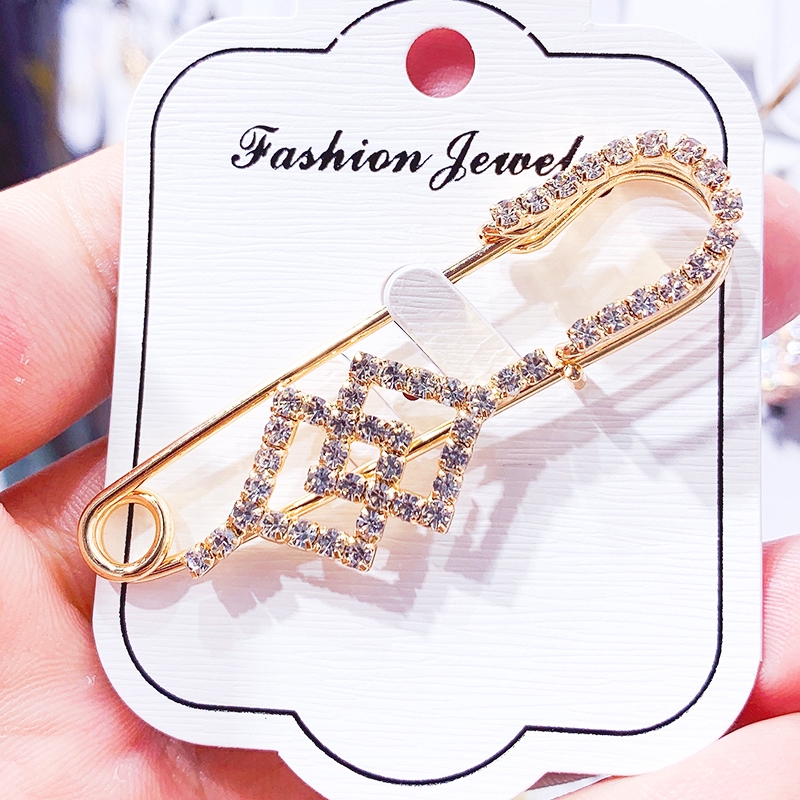 Bros Korea Mutiara bros Berlian Brooch Aksesoris Bros Pin-#6