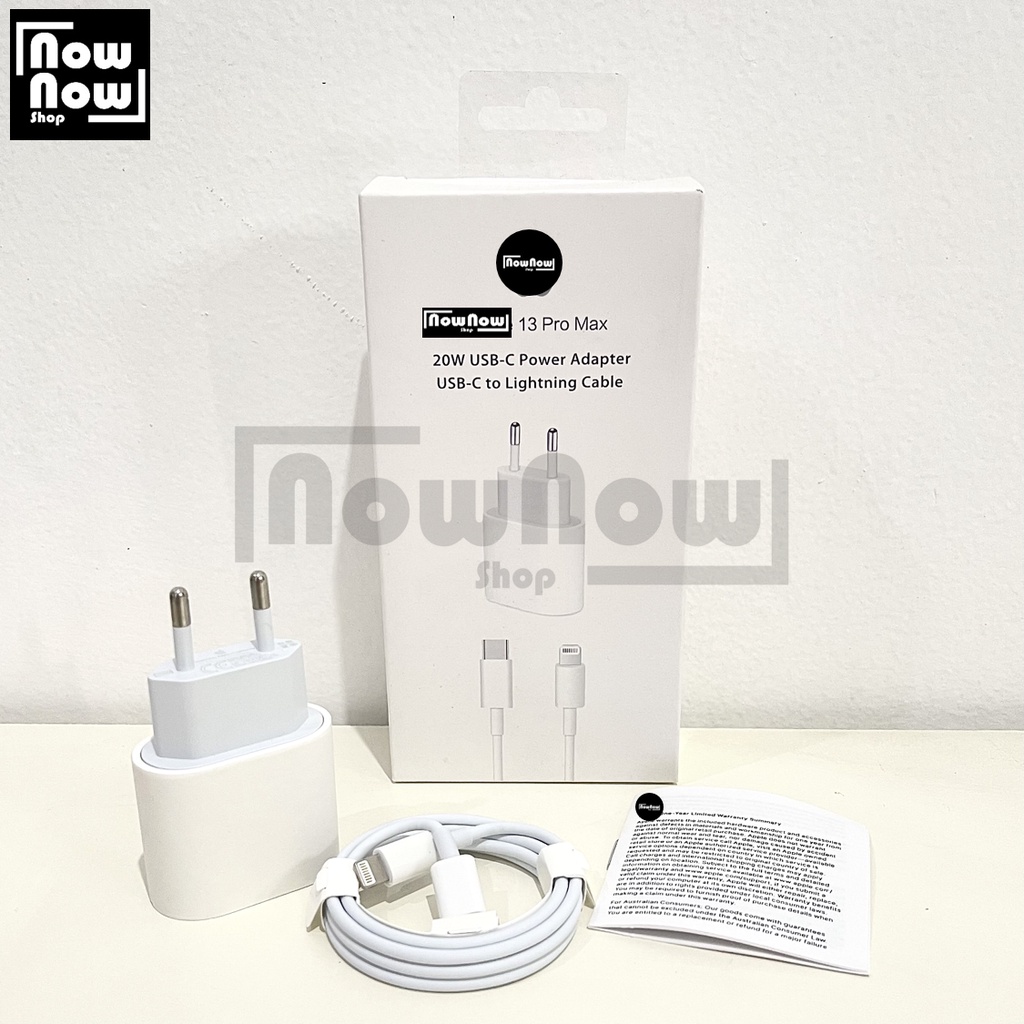 Charger iP 20W USB-C Power Delivery + USB C to Lightning Cable FAST CHARGING FullSet Carger Casan Cas Original