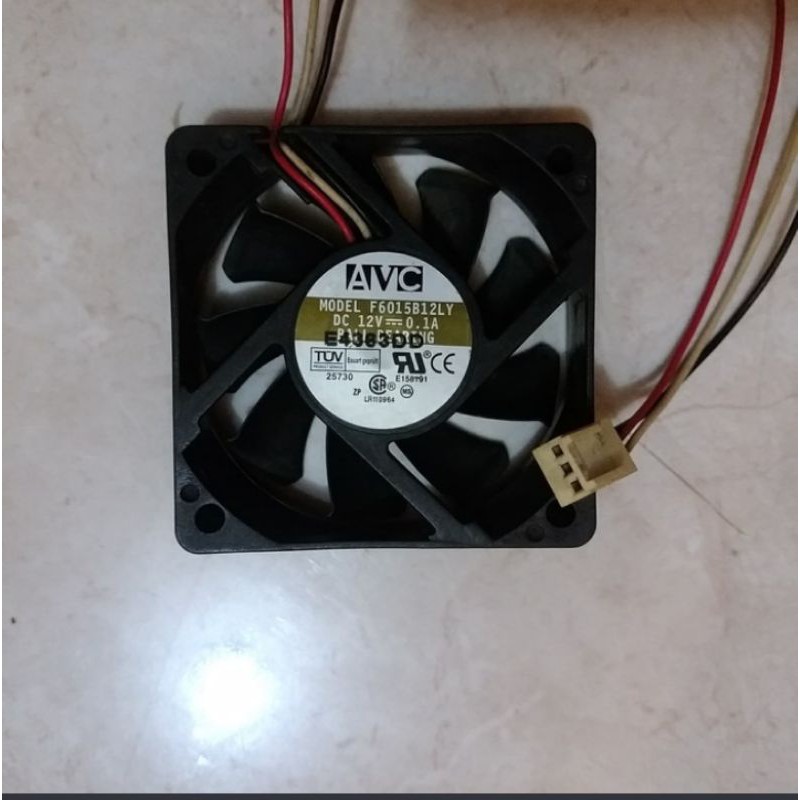 FAN BALL BEARING 6CM ORIGINAL AVC F6015B12LY 0.1A 3PIN GARANSI