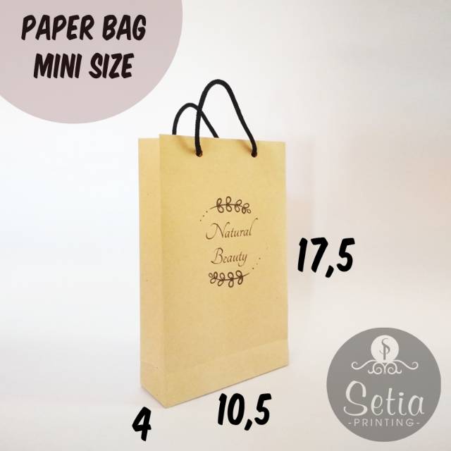 

Paper bag mini size 10,5 x 4 x 17,5 tas kertas souvenir desain custom