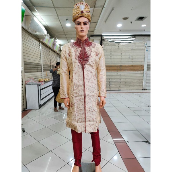 Set Baju sherwani india cowok plus syal/ sherwani India/ stelan cowok / baju india cowok//baju India import