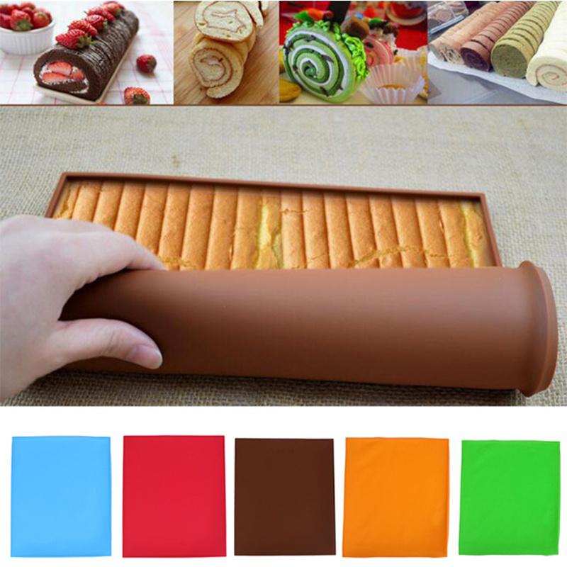 Alas Baking Kue Roll Swiss Roll Bahan Silikon Anti Lengket Untuk Oven Dapur