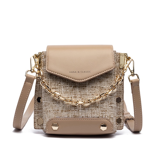 HANA Hadley Sling Tweed Bag M3285 - Khaki