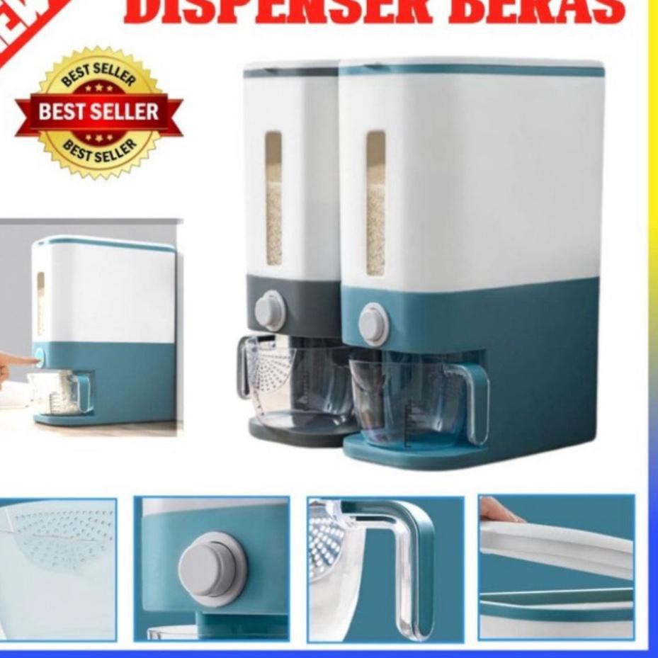 Banyak Dipakai.. (COD) Dispenser Beras 12KG dan 25KG  Rice Box Tempat Penyimpanan Beras Otomatis Den