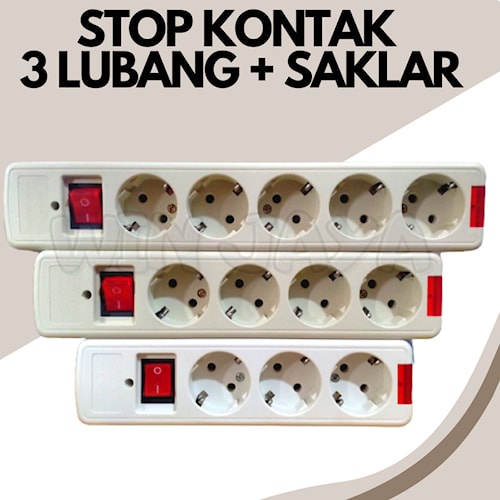 STOP KONTAK 3- 4-5 LUBANG ON OF SAKLAR NON CP COLOKAN LISTRIK 3 LUBANG ON OF