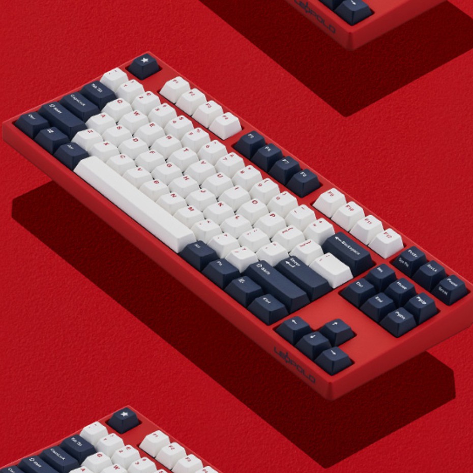 LEOPOLD FC750R PD WHITE BLUE STAR CHERRY MX BROWN FC750RN/EWBPD(R)