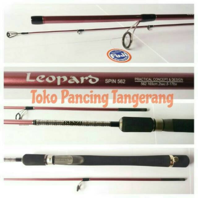 Joran Full Carbon Fuji KENZI LEOPARD 8-17Lb Panjang 1,65 Meter