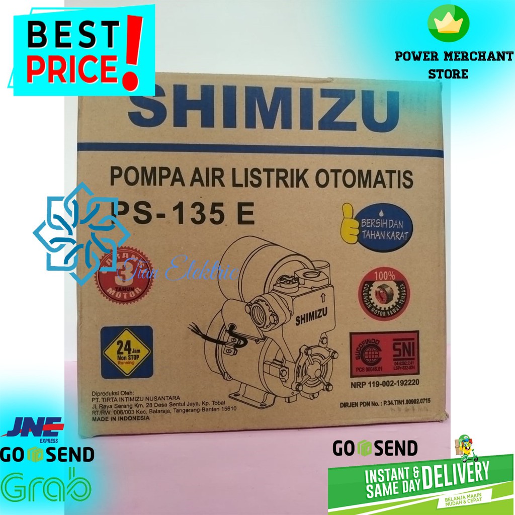 SHIMIZU PS-135E Pompa Air Otomatis Sumur Dangkal