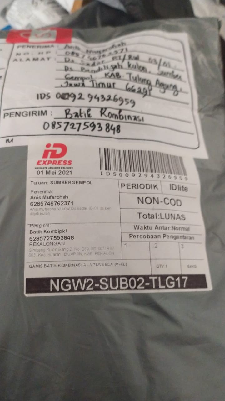 Gamis Batik Kombinasi Ala Tuneeca (m-xl)