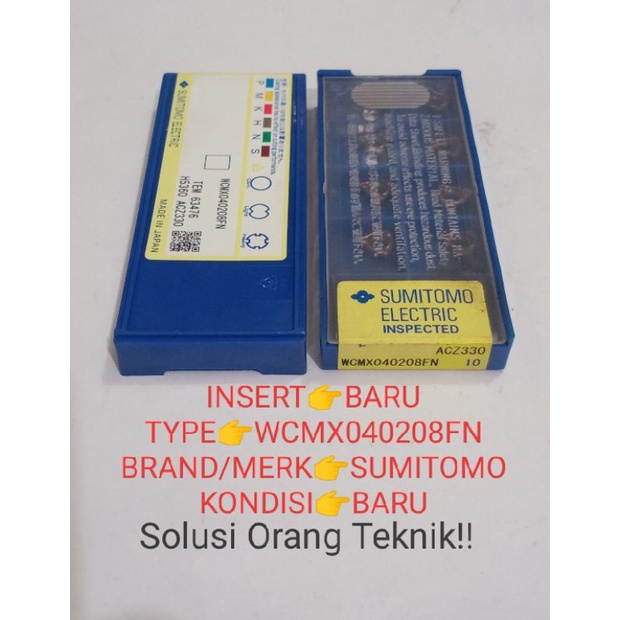 INSERT bubut insert Carbide insert WCMX040208FN INSERT CARBIDE INSERT WCMX INSERT MURAH MATA PISAU B