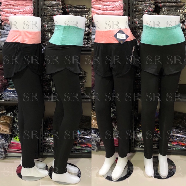 Celana Senam Olahraga Wanita Legging Hotpants Premium Nylon Import