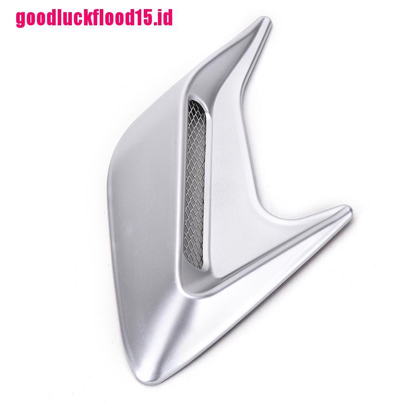 {LUCKID}2 pcs Car Simulation Side Vents Decorative Air Flow Intake Hood Vents