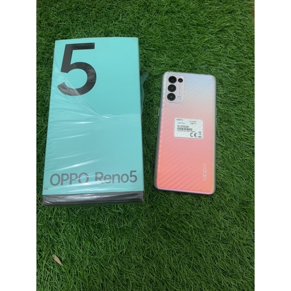 handphone / hp oppo reno 5 ram 8 gb internal 128 gb fullset second mulus