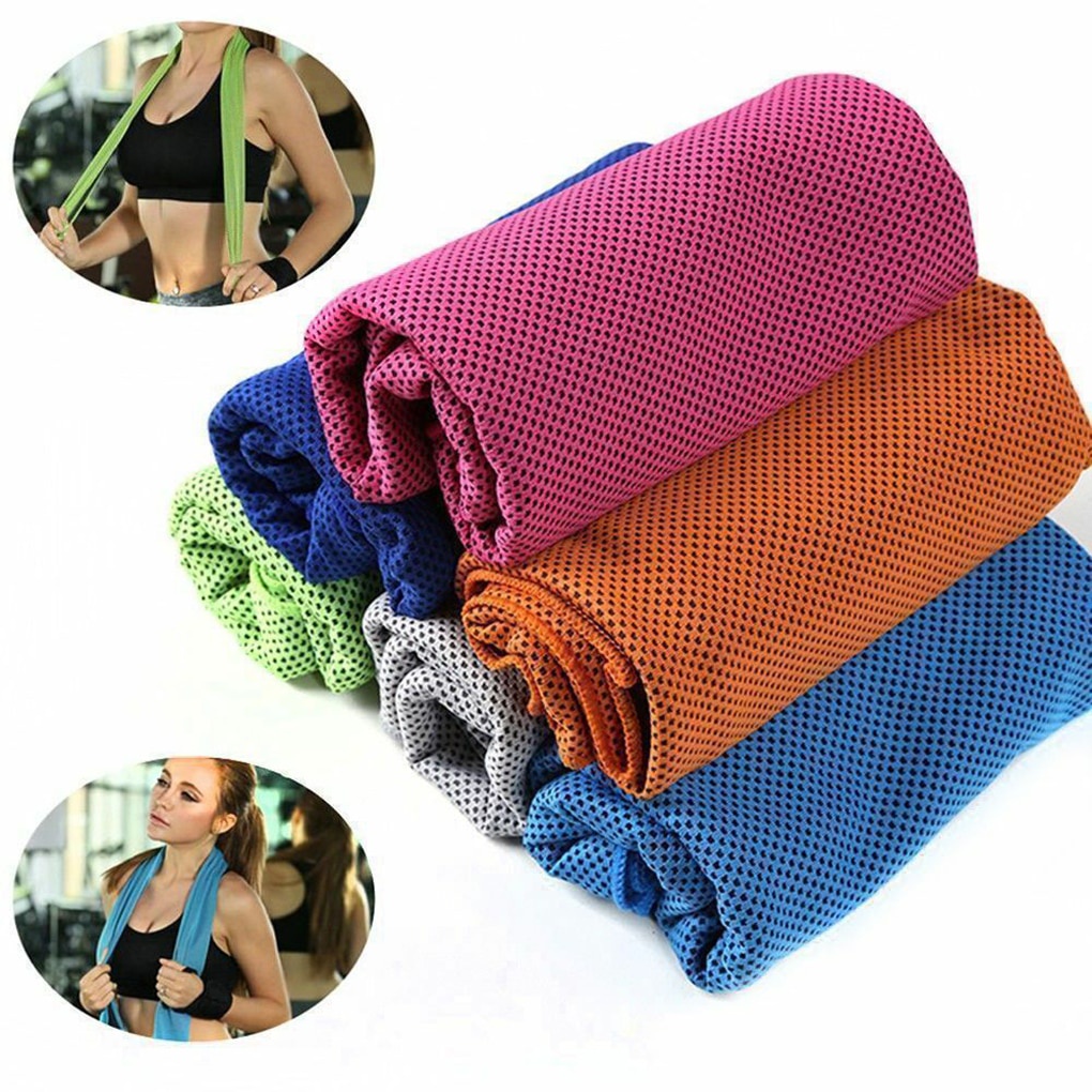 Handuk Olahraga Microfiber Dingin cepat kering untuk Fitness Fitnes Aerobic anduk bersepeda goes Dingin Sport Cooling Towel Microfiber Cooling Towel Swimming Towels Outdoor Camping Hiking Cycling Gym Yoga Towel Sports Towel Instant Cool Ice Face