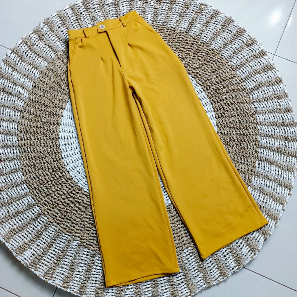 CELANA KULOT BUTTON / CELANA SCUBA / BAHAN TEBAL