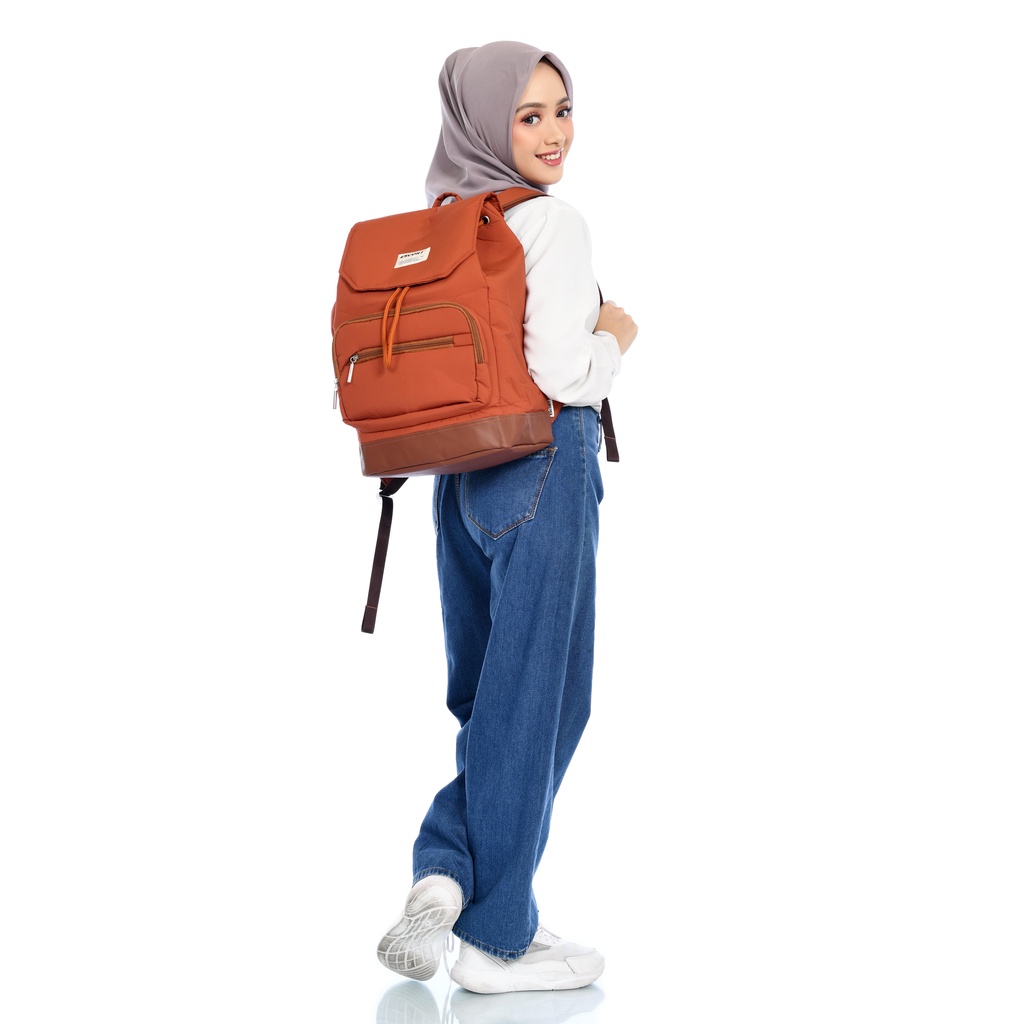 Tas Kuliah Backpack Wanita Ransel Sekolah - Tas Ransel Laptop Escortbags