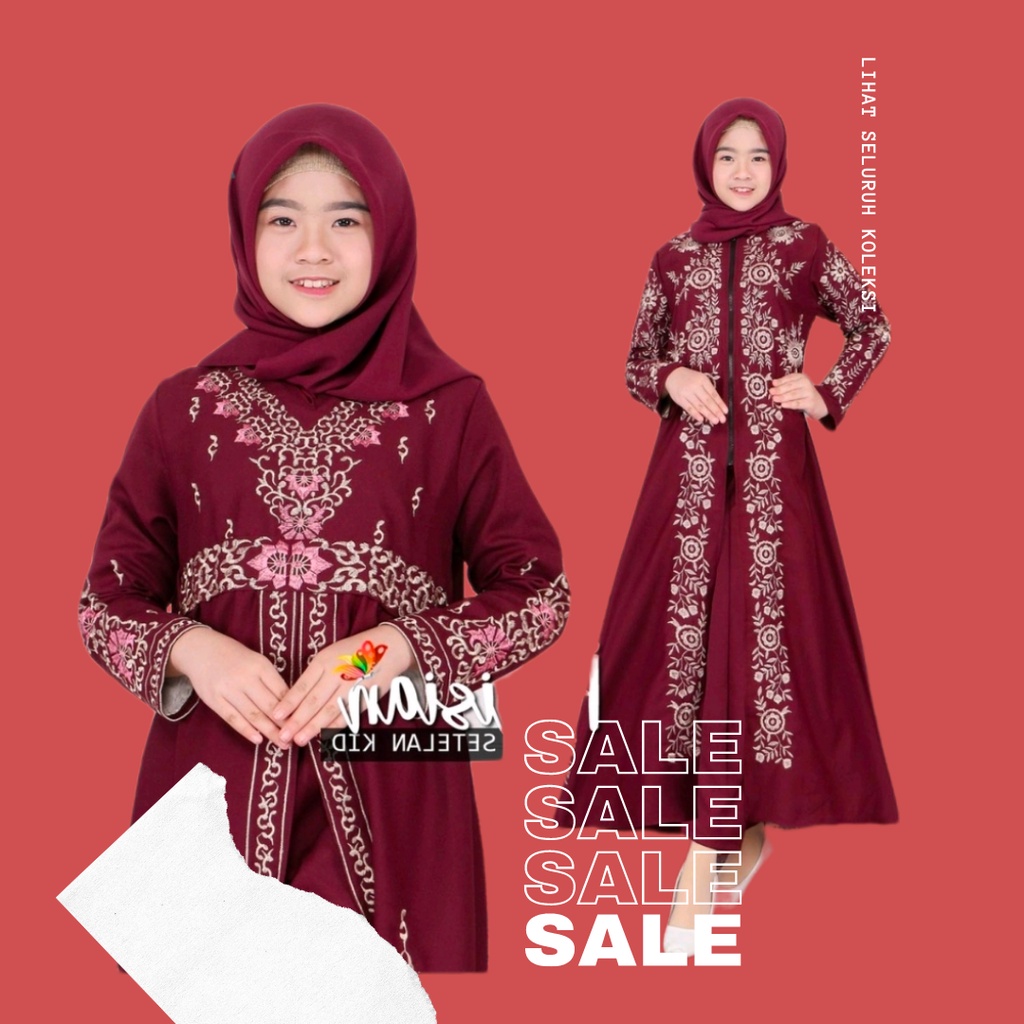 REAL PICT 100% SERAGAM ANAK TK TPA PAUD / SERAGAM ANAK TPA TPQ BABY DOLL/ BAJU SETELAN MUSLIM ANAK P