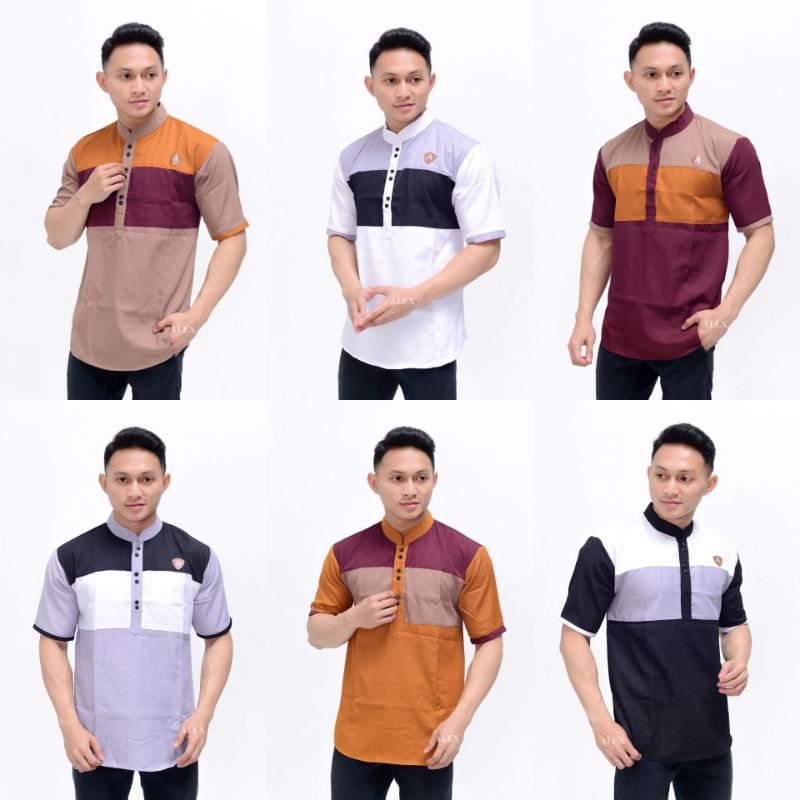 Baju Koko Kurta Pria Lengan Pendek Bahan Toyobo Terbaru Dan Terlaris