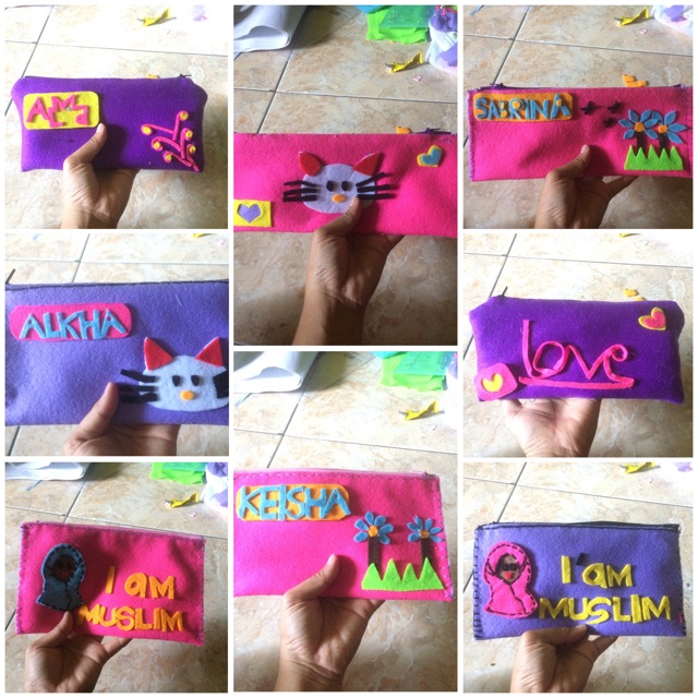 

Tempat pensil flanel
