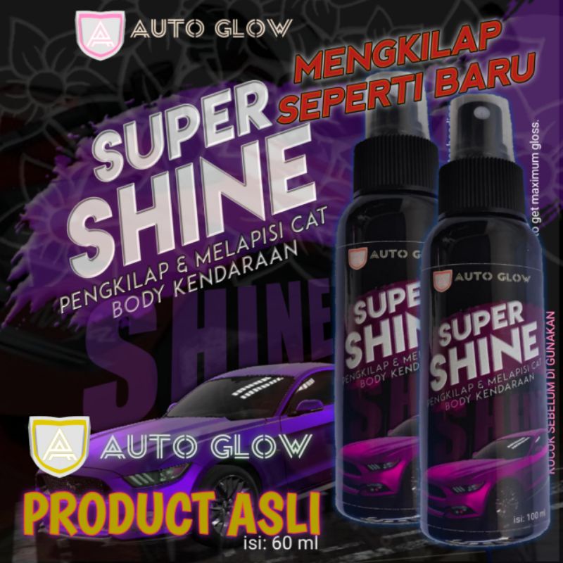 COD Super Shine 100ML Gratis Lap Microfiber Pengkilap Motor Mobil Helm Kendaraan By Auto Glow