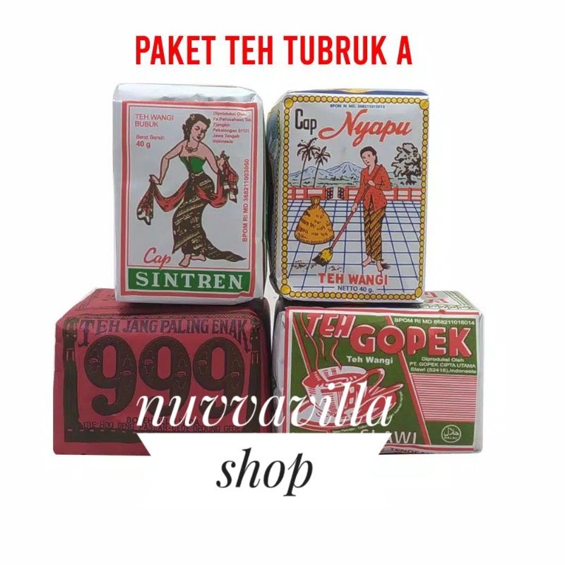 Paket 4 Teh Tubruk Oplosan Khas Solo