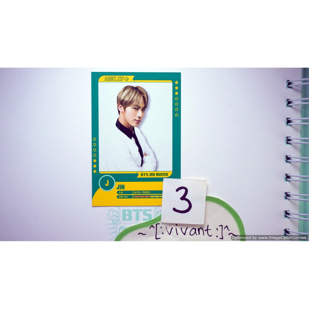 BTS - 3rd MUSTER Player Card - Jin