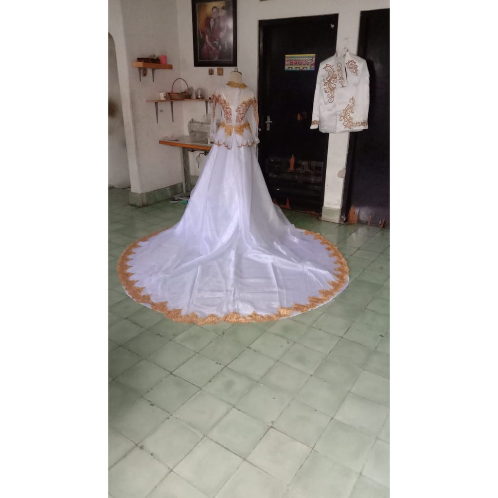 Beskap Sunda Pengantin Set Kebaya Cantik Payet Emas