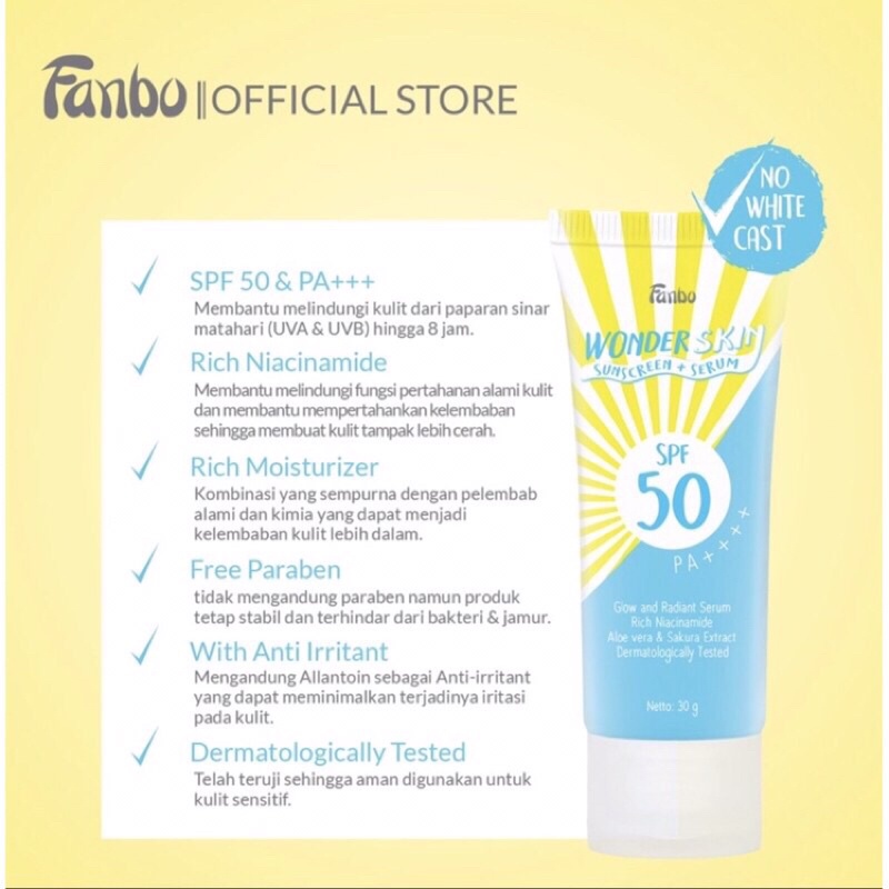 FANBO WONDER SKIN SUNSCREEN+ SERUM Spf 50PA++++