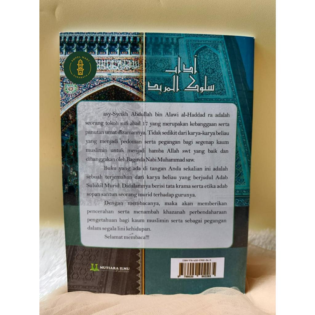 Etika Kaum Sufi Terjemah Kitab Adab Sulukil Murid Karya Asy Syeikh Abdullah Bin Alawi Al Hadad - Mutiara Ilmu Publisher