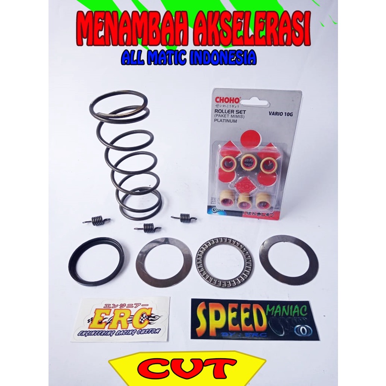 PAKET UPGRADE AKSELERASI PER CVT CUSTOM ROLLER RACING BEARING SEATER BAMBU/PELOR ORIGINAL