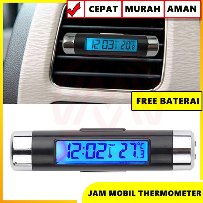 Trend-JAM DIGITAL DASHBOARD MOBIL TERMOMETER SUHU AC DENGAN LAMPU