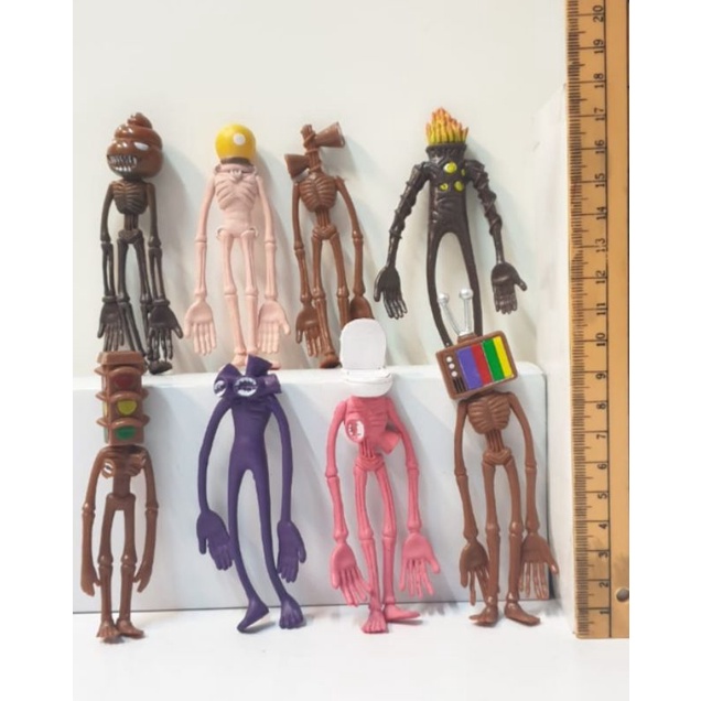 figure set 8 siren head mainan topper