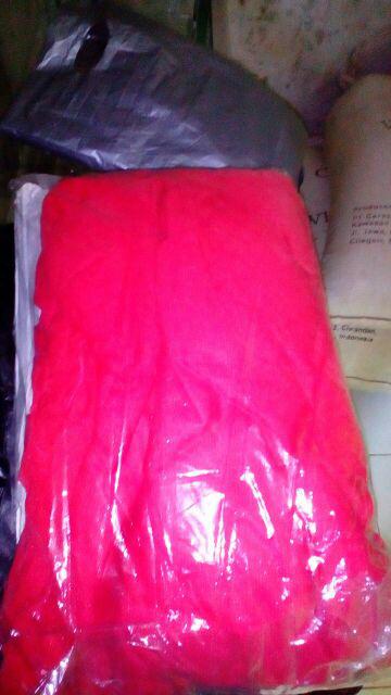 Kelambu Gantung Tile Rumbai Merah