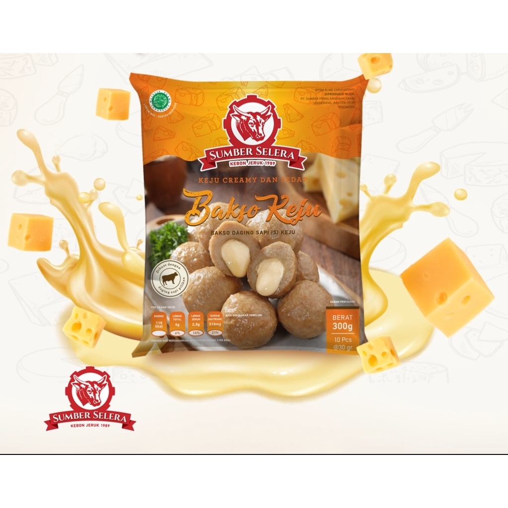 

BAKSO SAPI KEJU SUMBER SELERA ISI 10 BUTIR - 300GR
