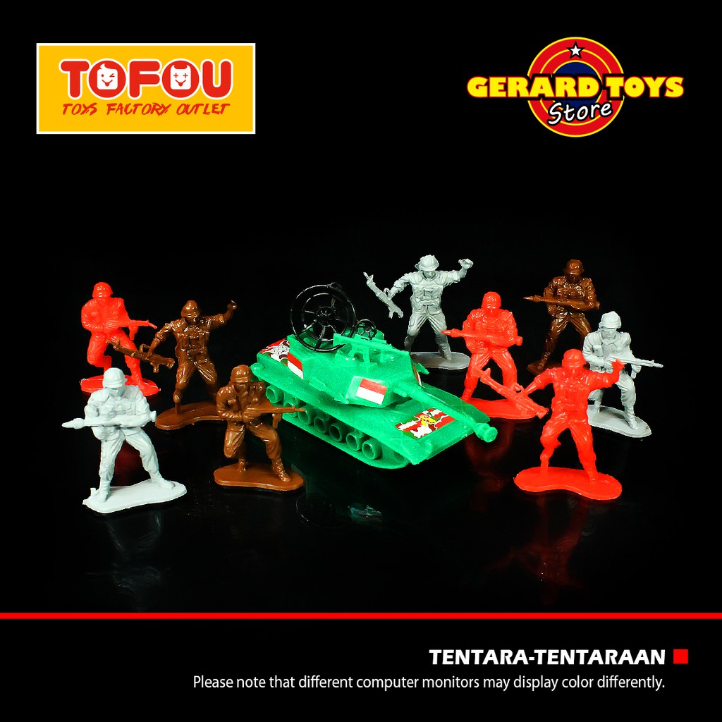 Mainan Tentara Plastik Sedang ARMY Tank KGP1945 set isi 10 MURAH BANGET