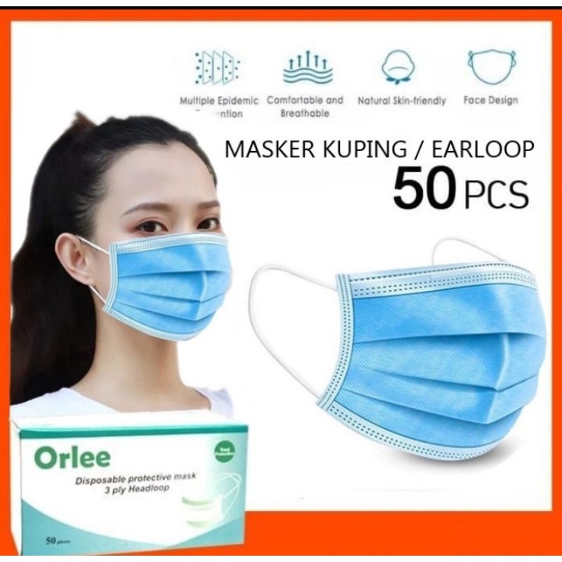 Masker Medis Orlee 3 Ply - Masker Orlee